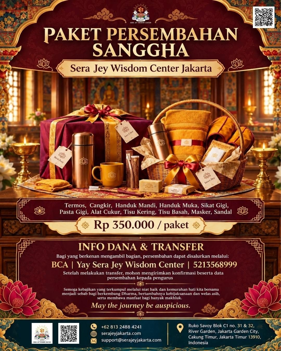 Poster: Paket Persembahan Sangha, Rp 350.000